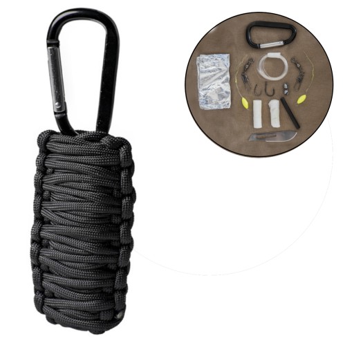 Набір для виживання Mil-Tec Paracord small 16027602 чорний