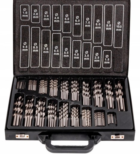 СВЕРЛА ПО МЕТАЛЛУ НАБОР СВЕРЛ 1-10 мм 170шт. HSS