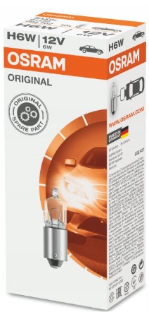 OSR64132 K10SZT - 10X OSRAM лампа H6W 12V BAX9s 64132