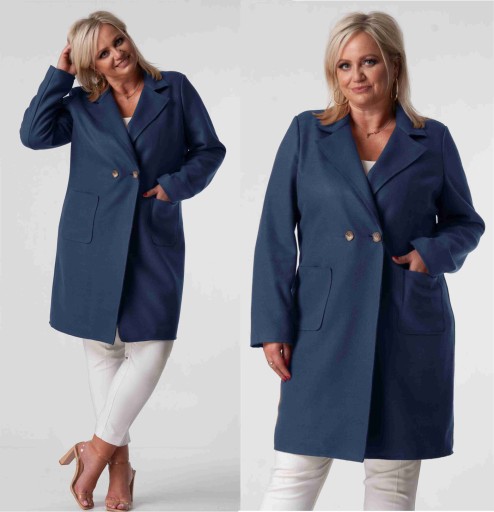 Elegancki Płaszcz damski wiosenny Plus Size 48-56 KOLORY tu 50 / 52 6XL