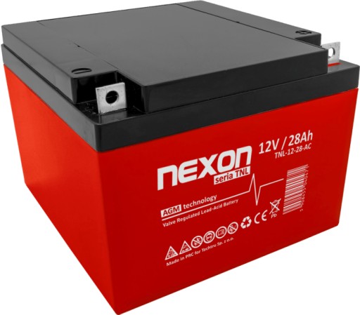 Необслуговуваний акумулятор nexon tnl 28-12 vrla agm 12v 28ah довгий термін служби