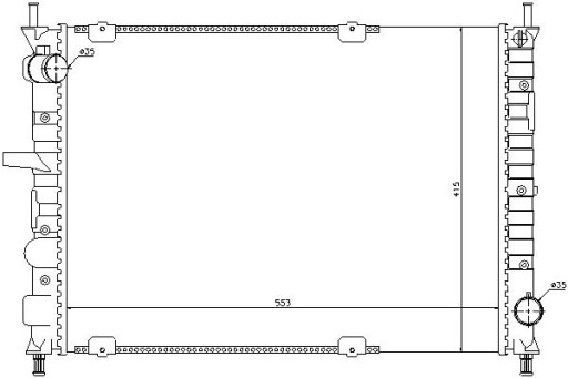 61791 - Кулер для воды nissens fiat brava 1.9 jtd (182)