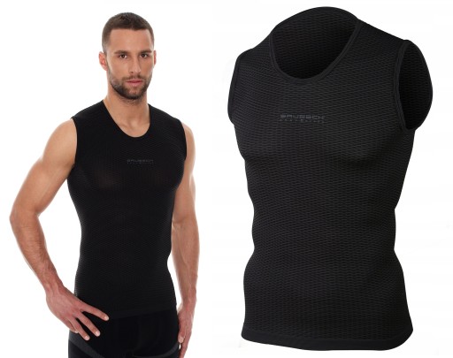 Футболка унісекс без рукавів Brubeck Base Layer, розмір M, чорна