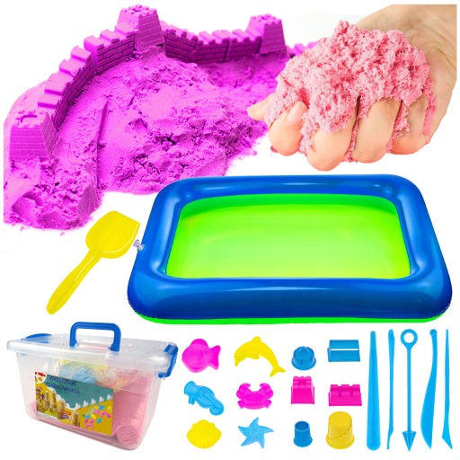 Ємність, форми, басейн з кінетичним піском + Пісок кінетичний 1 кол.3 кг