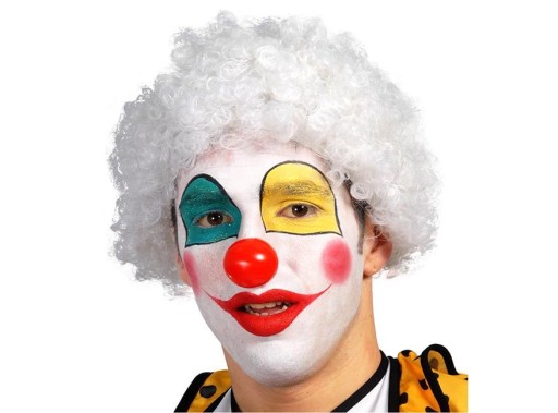 Перука коротке волосся білий sklepowo_pl афро