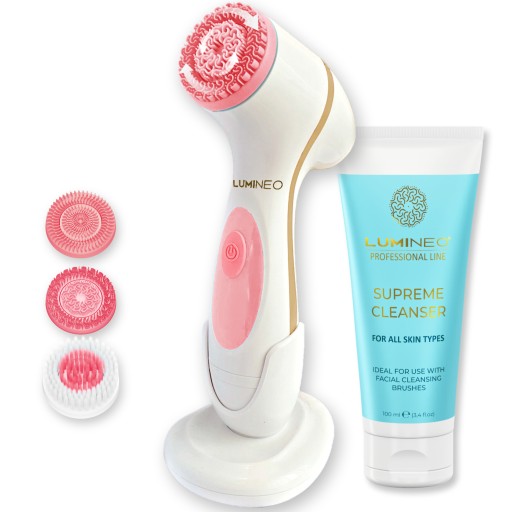 LUMINEO kefa masážny prístroj na čistenie tváre každá pleť + špeciálny gél