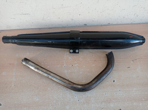 WSK-125-ВЫХЛОПНАЯ ТРУБА-ГЛУШИТЕЛЬ С КОЛЕНОМ