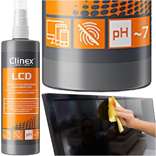 Spray Pulitore Schermi Clinex LCD 1000 Ml - Detergente Per PC, Monitor, TV Senza Aloni