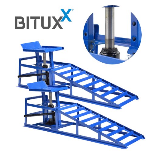 СТАЛЬНЫЕ ПАНДУСЫ С ПОДЪЕМНИКОМ 2ШТ 4Т BITUXX СИЛЬНЫЙ