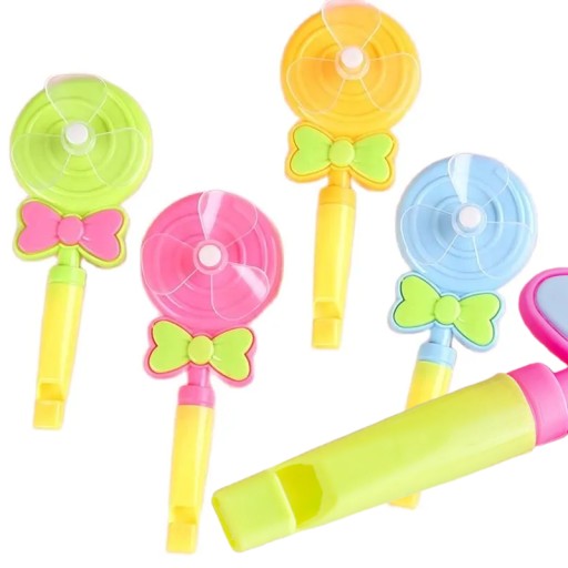 4× СВИСТОК ДЕНЬ НАРОДЖЕННЯ ПАПЕРОВІ СВИСТКИ ТРУБА 1 шт.