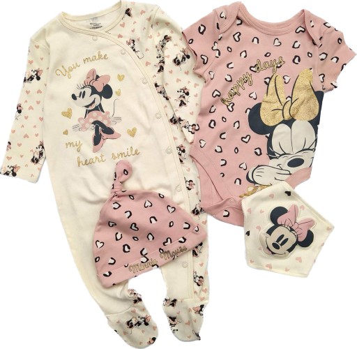 DISNEY pajacyk MINNIE 4 sztuki set prezent 80 9-12