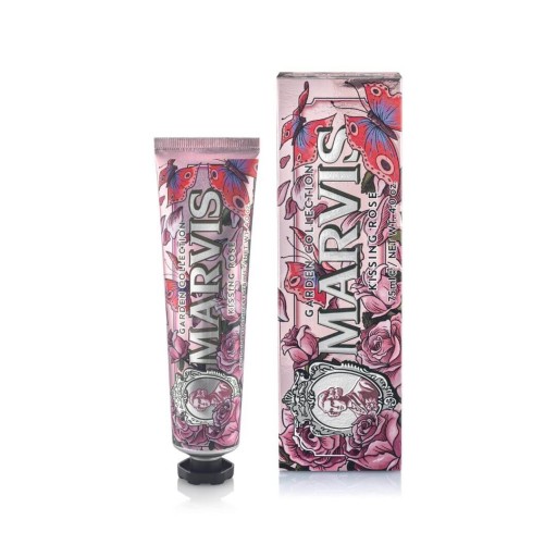 Mätová zubná pasta s bulharskou ružou Kissing Rose Marvis 75 ml