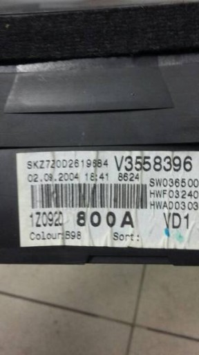 budíky 1Z0920800A SKODA OCTAVIA II
