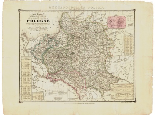 Mapa Poľský 60x80cm XVII. storočie M13