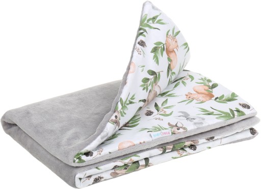 Ковдра Babymam 50 х 75 см відтінки сірий і сріблястий