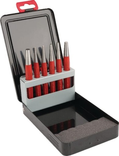 Набор пробойников и пробойников, 6 элементов.