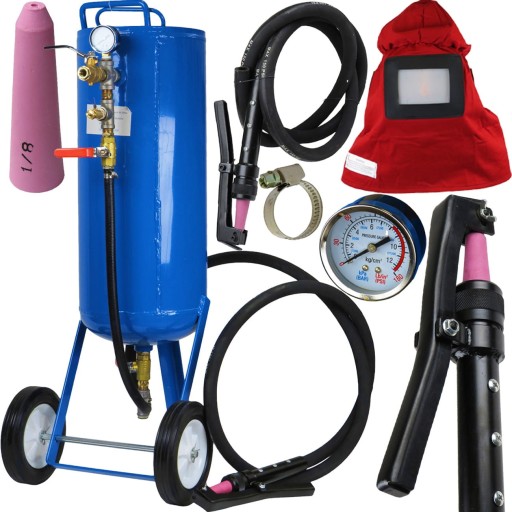 СИФОН ПЕСКОСТРУЙНАЯ МАШИНА 50Л МОБИЛЬНАЯ МАСКА СОПЛА НАБОР