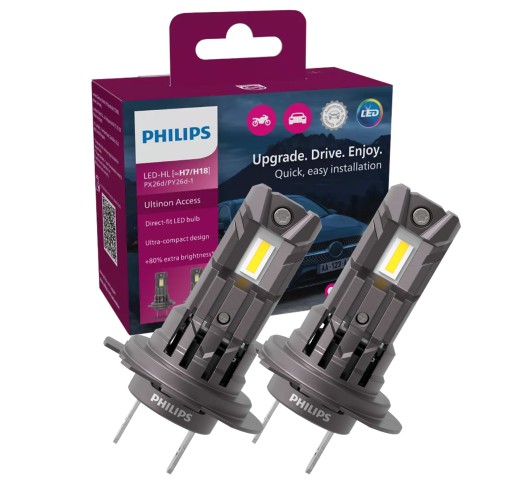 СВЕТОДИОДНЫЕ ЛАМПЫ PHILIPS H7/H18 ULTINON ACCESS 12V ЛЕГКАЯ ЗАМЕНА 11972U2500CX