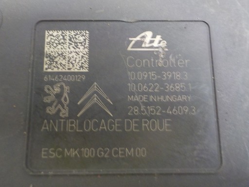 PEUGEOT 208 Pompa ABS 9807866480 10.0220-0397.4 10.0915-3918.3