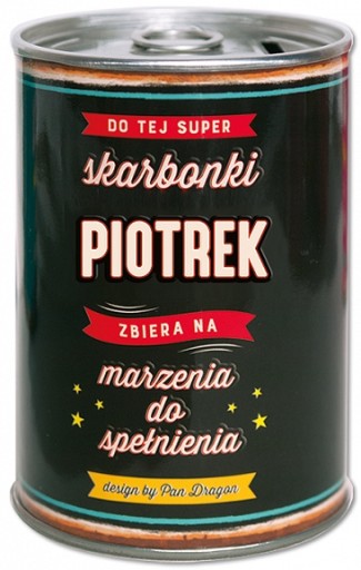 Vip скарбничка банка з назвою - Piotrek