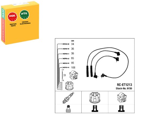NGK9150/SERW - Кабели зажигания ngk toyota 4 runner 3.0 v6 (взн