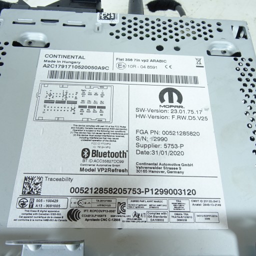 FIAT TIPO II RADIO 00521285820
