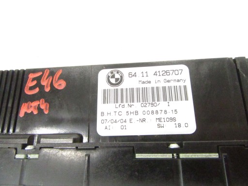 Panelu switch air conditioning devices of the air conditioning BMW e46