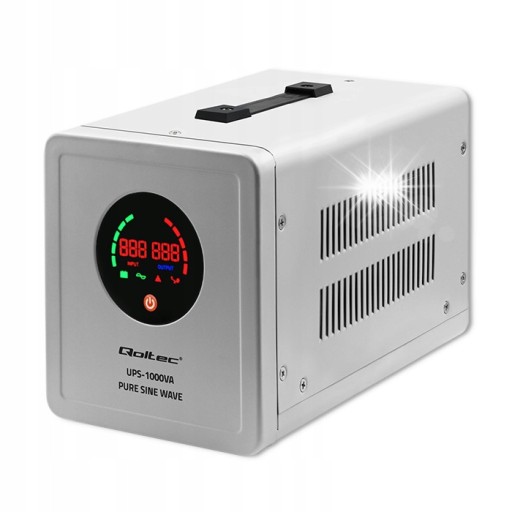 Джерело безперебійного живлення ups постійна фаза qoltec 1000/700w 12v повний синус 1000va