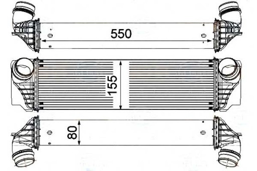 8ML 376 - BEHR HELLA ИНТЕРКУЛЕР ВОЗДУХООХЛАДИТЕЛЬ НАДАРЕННОГО ВОЗДУХА