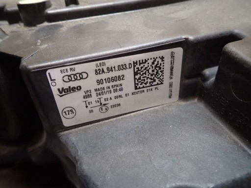 LIGHT FRONT LEFT AUDI A1 FULL LED 82A941033D