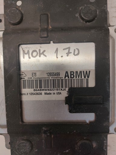 control unit of the engine OPEL MOKKA 1.7 DTCI 12655499
