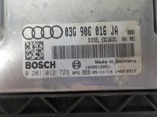 AUDI A4 B7 computer control unit 0281012723 03G906016JA