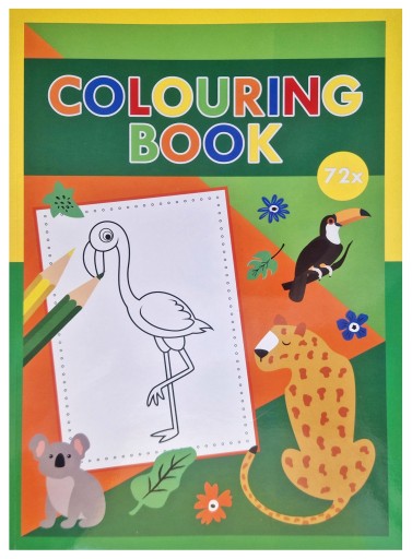 КНИЖКА-РОЗМАЛЬВКА А4 ТВАРИНИ 72 СТОРІНКИ ТВАРИНИ