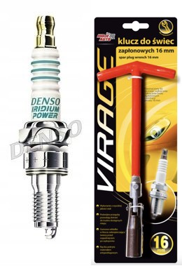 Свеча зажигания DENSO IUH27 + гаечный ключ для свечей 16 мм