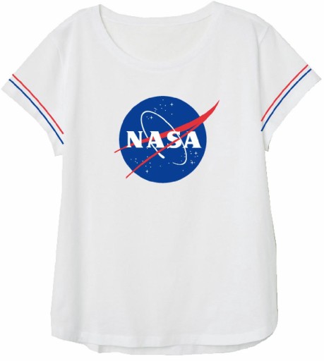 XS (34) Tričko NASA biele dámske kr