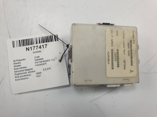 module of the parking PDC 98800EB300 NISSAN PATHFINDER R51