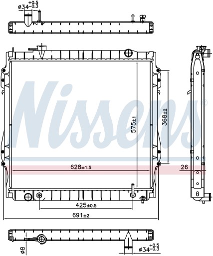 606946 - Радиатор toyota 4 runner iii (1996) 3.4 / tacoma oe: 164100c040 новый!!!