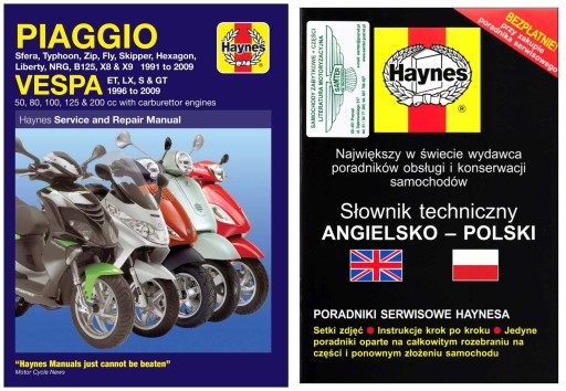 Piaggio RS50 ZIP 2009-Haynes руководство скутеры
