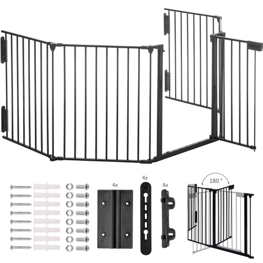 Рейка камінна Stilista прикручена чорна