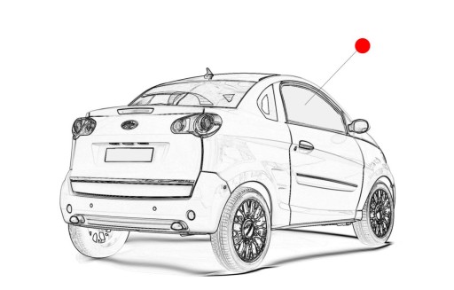 1401866 - Скло правої двері MICROCAR F8C Ligier JS RC Origin