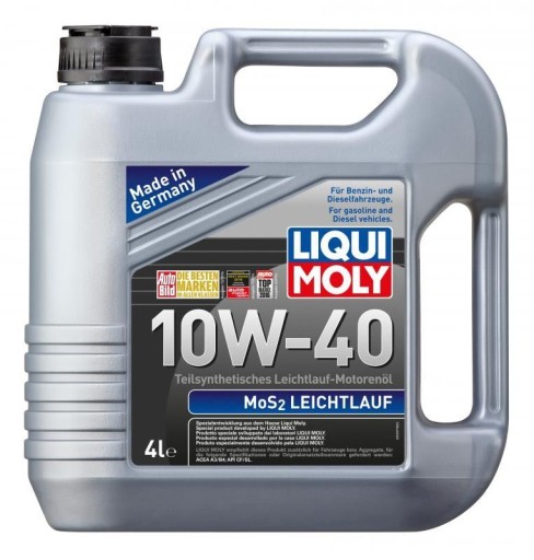 LIQUI MOLY MOS2 LEICHTLAUF 10W40 ПОЛУСИНТЕТИКА 4Л