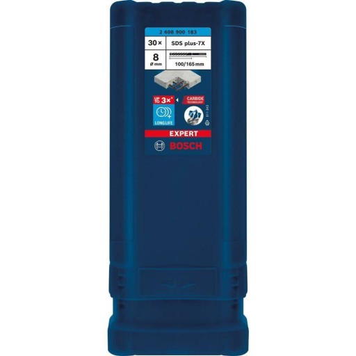 SDSPLUS7X УДАРНАЯ СВЕРЛА 8X100X165MM 30ST EXPERT