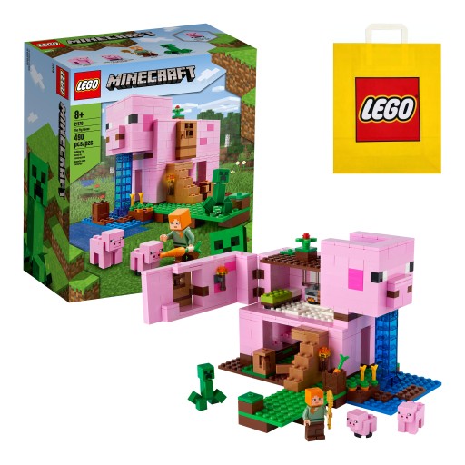 LEGO Minecraft - Dom w Kształcie Świni (21170) 14101561347 - Allegro.pl