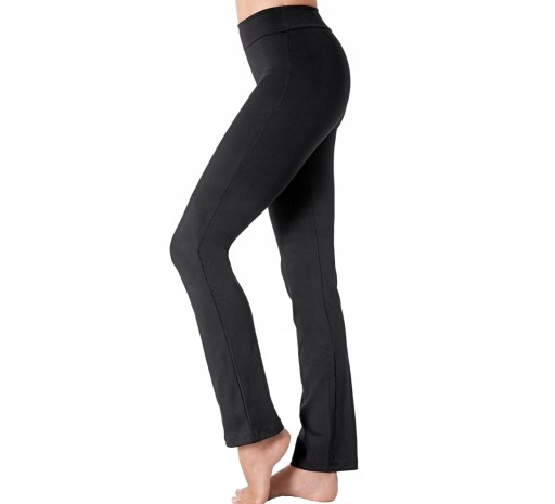 Calzedonia Legginsy flare aksamitne w prążki 019 - Czarny