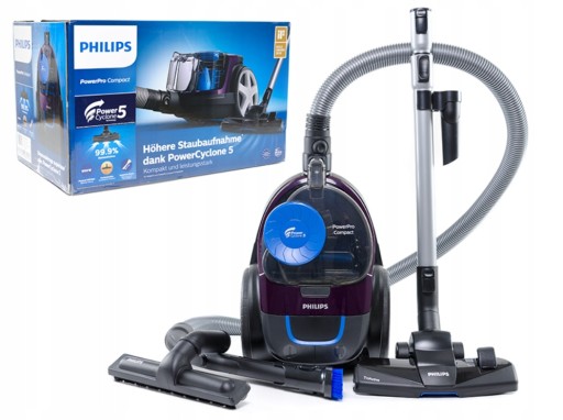 PHILIPS POWERPRO COMPACT FC9333/09 ПИЛОСОС БЕЗ МІШКА З ФІЛЬТРОМ HEPA 13