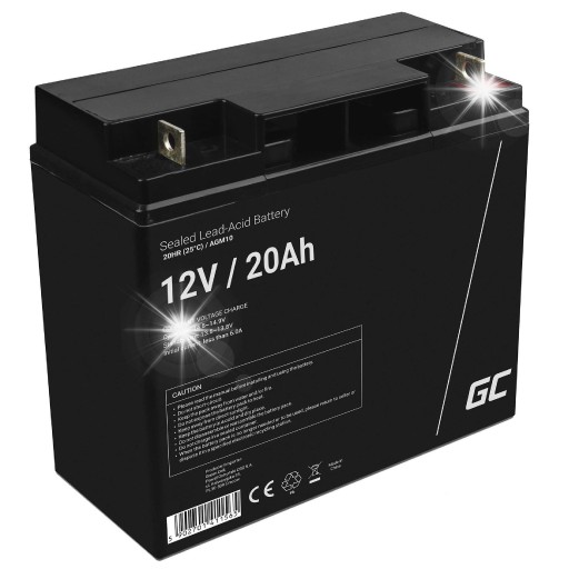 Зеленая батарея agm10 12 в 20 ач