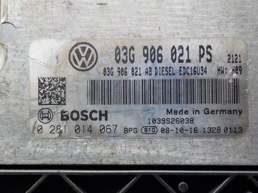 VW computer control unit 03G906021PS 0281014067