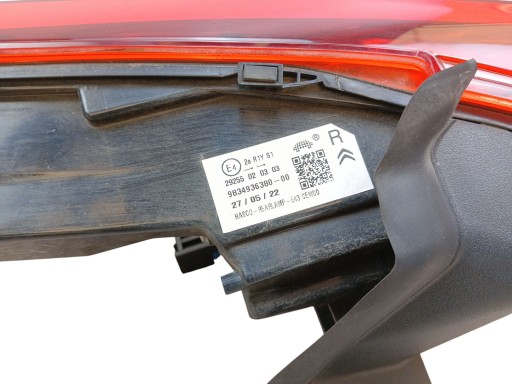 light right rear part right rear LED CITROEN C5 X C5X (2021-) 9834936380