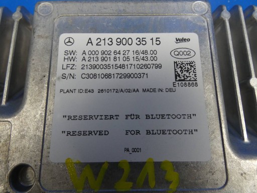 MERCEDES E KLASA W213 module control unit KAMERY