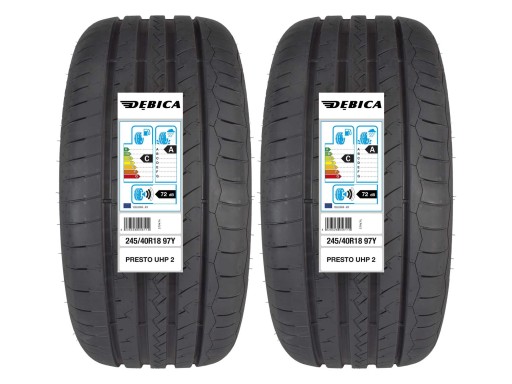 2 летние шины 245 / 40R18 Debica PRESTO UHP 2